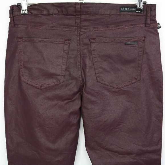 Rock & Republic‎ Berlin Skinny Slim Jeans Purple Coated 16 16M - Picture 9 of 9